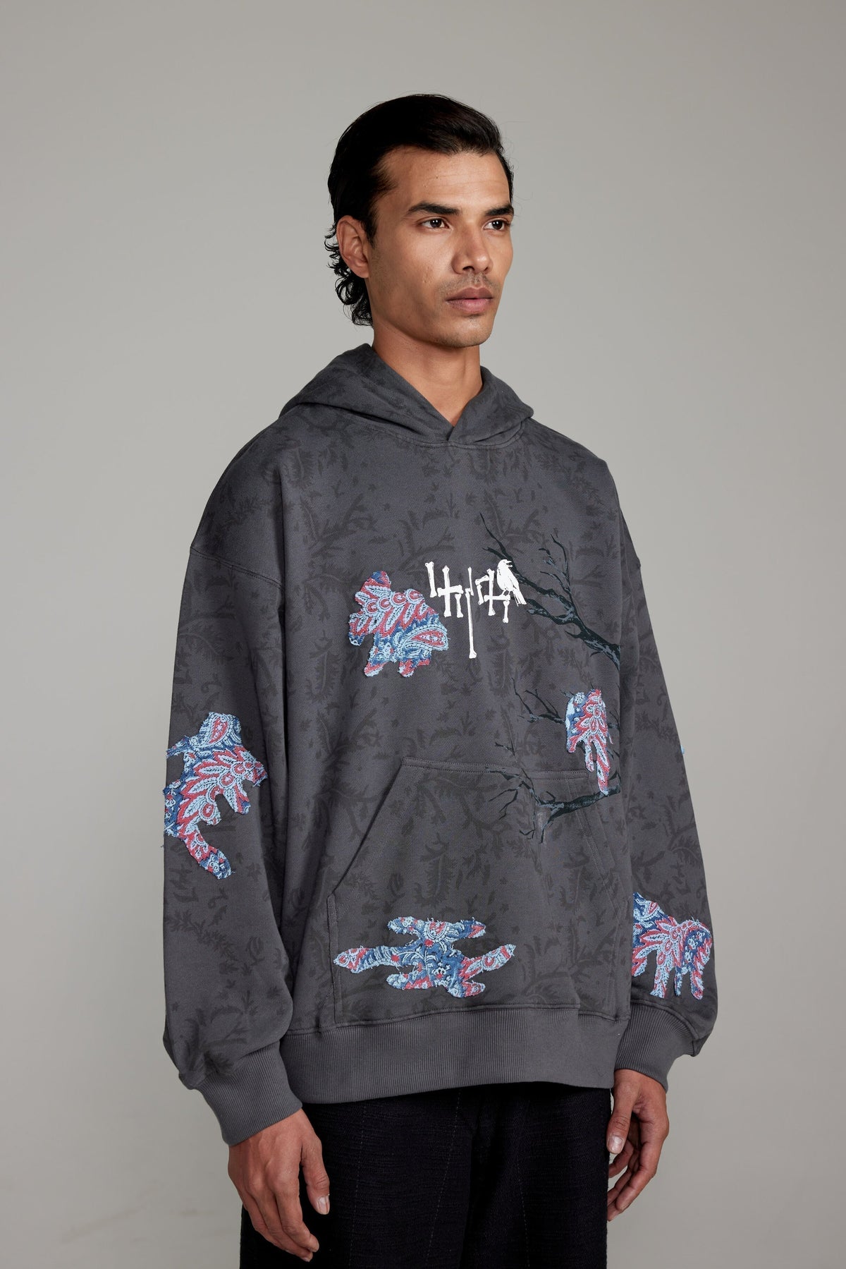“Persistence of Time” Block Print-Hoodie by FARAK