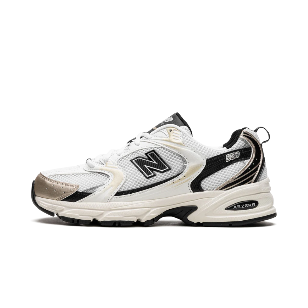 New Balance 530 White Light Gold Metallic by New Balance