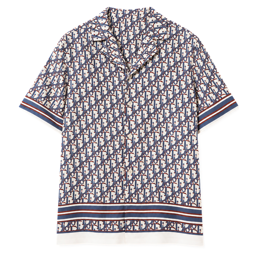 DIOR SILK OBLIQUE SS BLUE by Dior Apparel