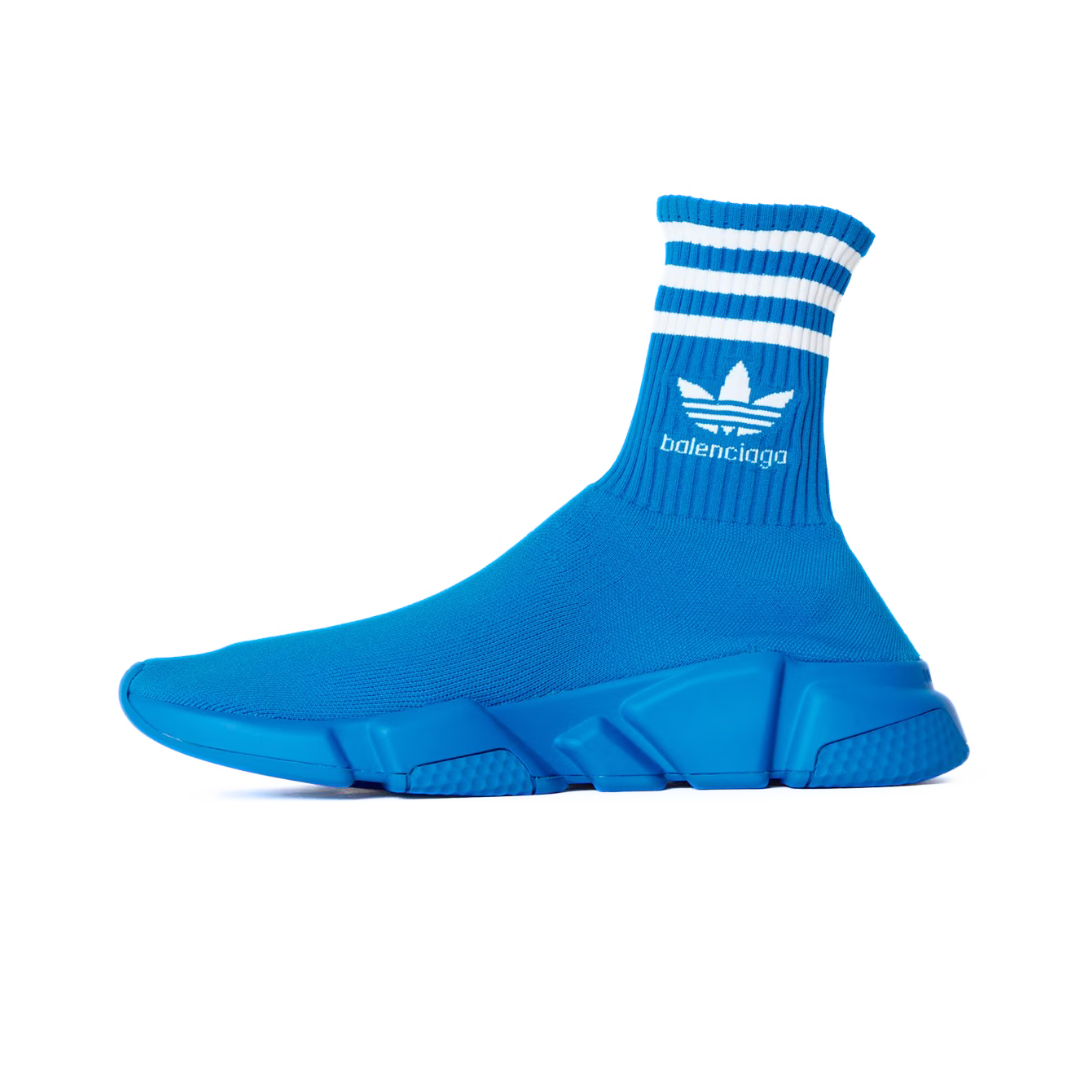 BALENCIAGA X ADIDAS SPEED TRAINER BLUE WHITE by Balenciaga