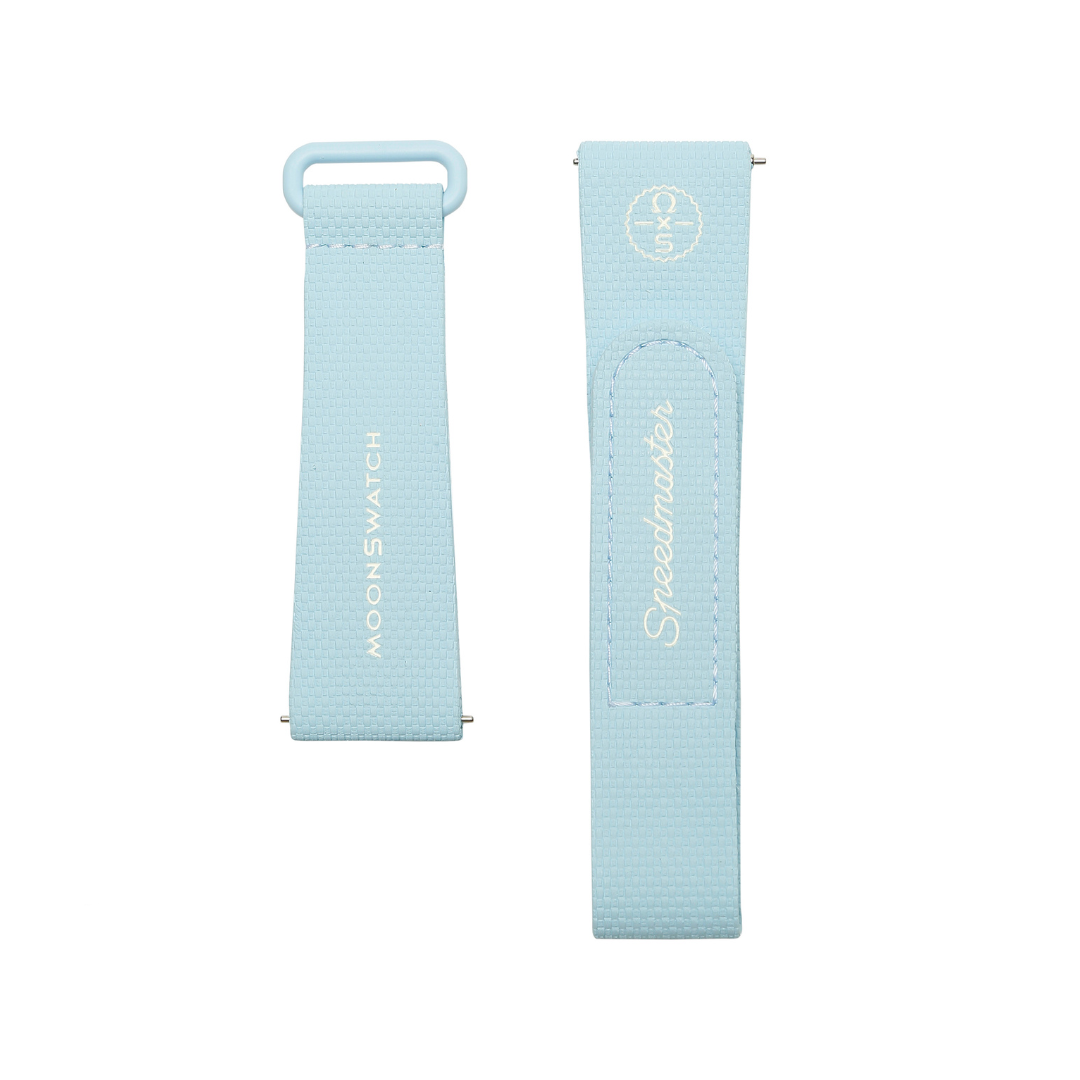 Swatch x Omega Bioceramic Moonswatch Light Blue White Straps by Omega