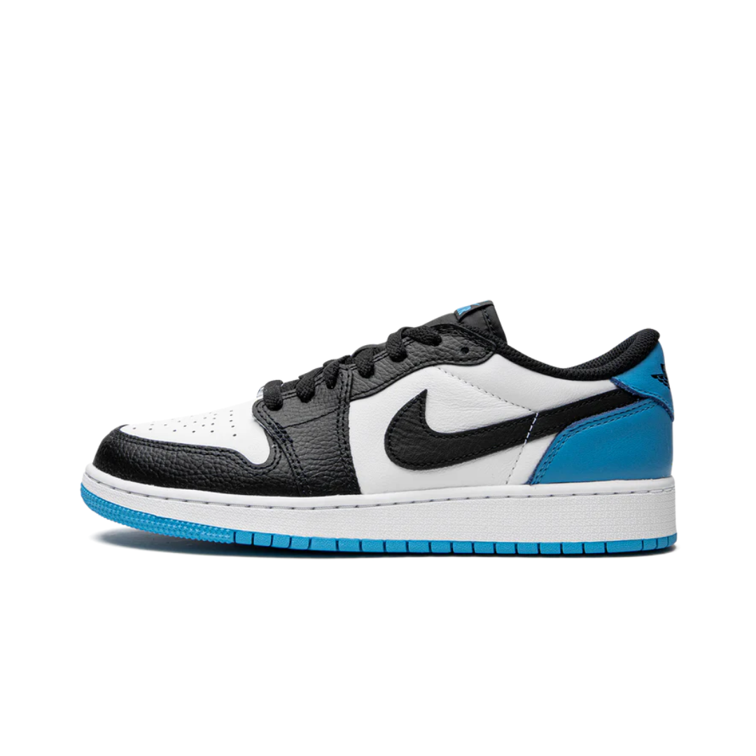 Jordan 1 Retro Low OG Black Dark Powder Blue (GS) by Nike Air Jordan