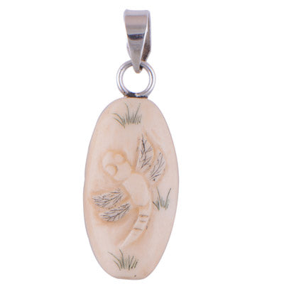 Bone Face 925 Sterling Silver Pendant - R100545-2