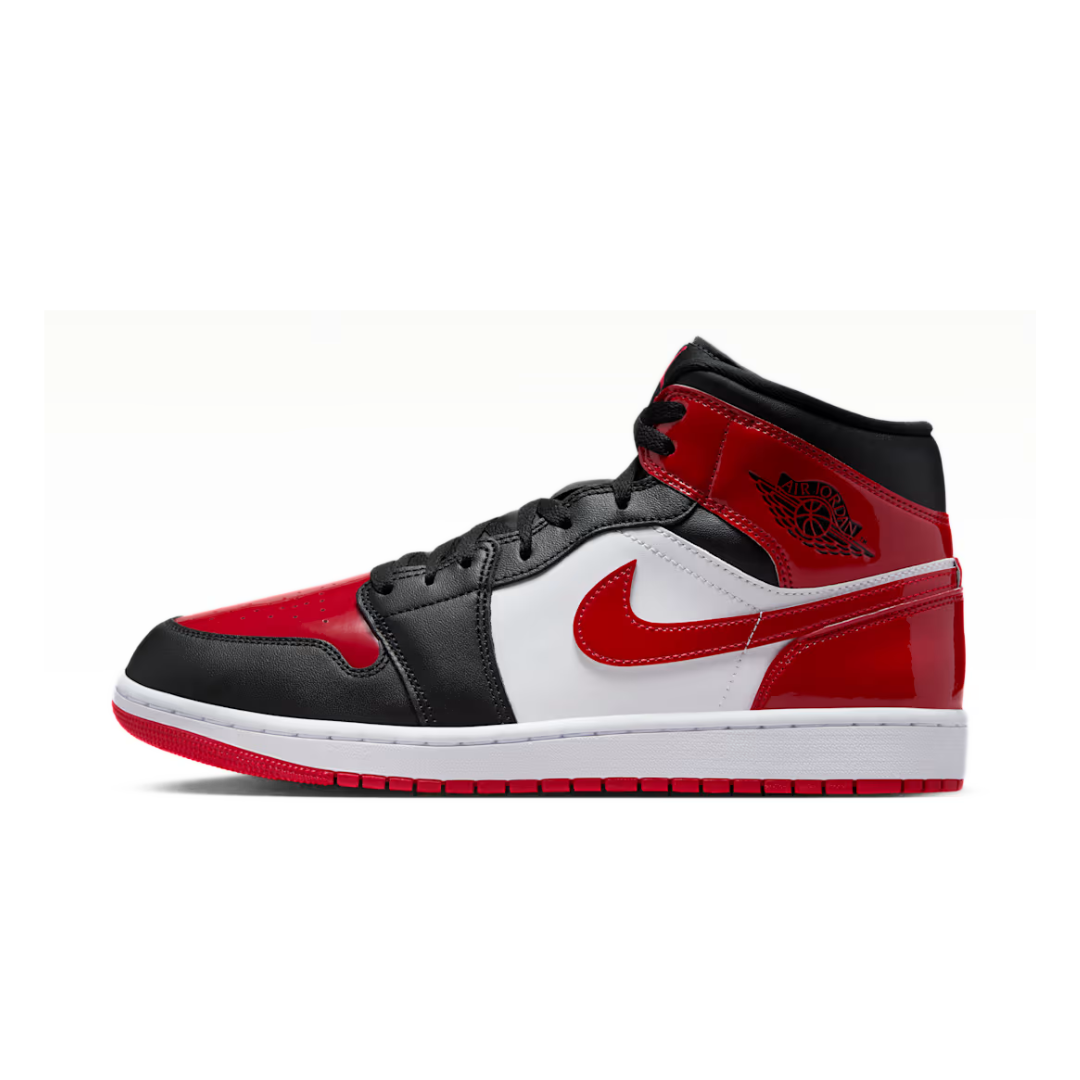 Jordan 1 Mid SE Patent Bred Toe by Nike Air Jordan