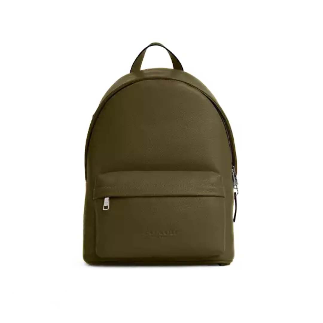 Coach Taylor Backpack pebbled leather Silver Olive by COACH