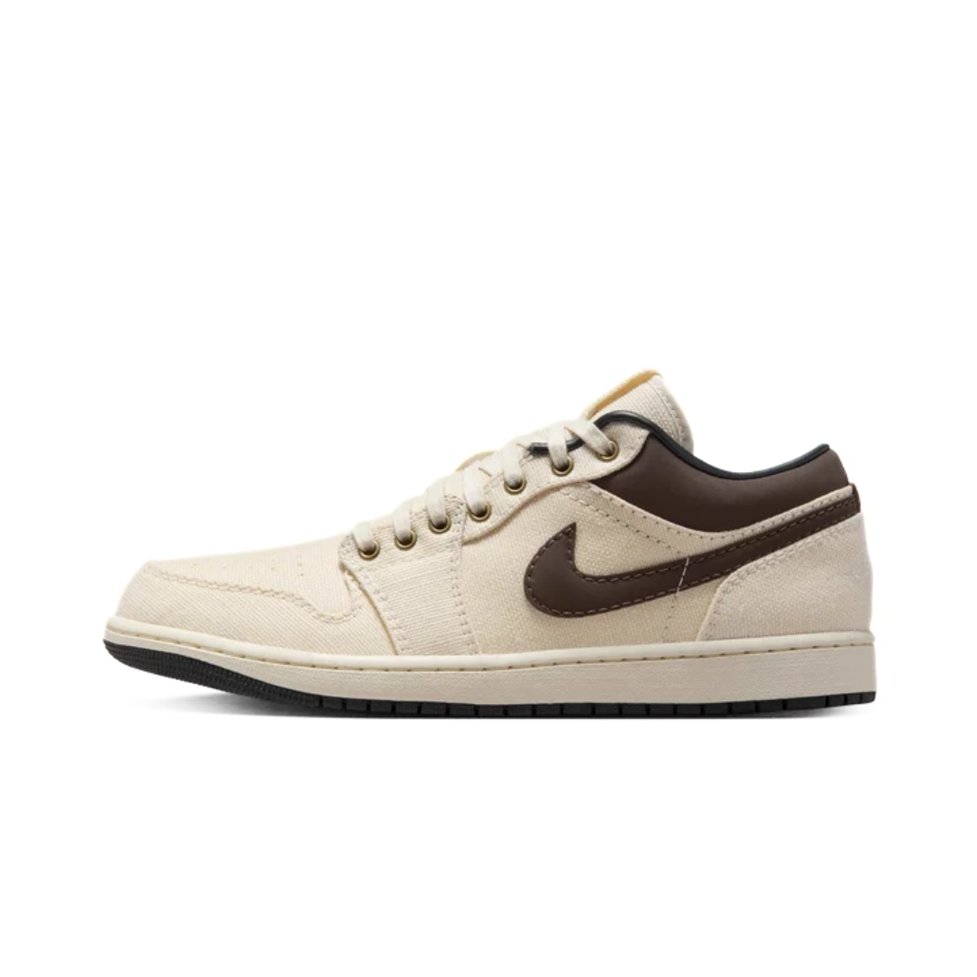 Jordan 1 Low Premium Pale Ivory Off Noir Baroque Brown by Nike Air Jordan