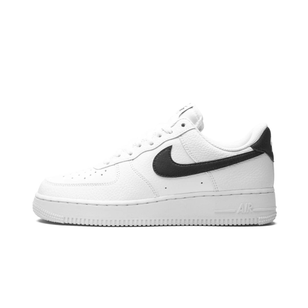 Nike Air Force 1 Low '07 White Black Pebbled Leather by NIKE