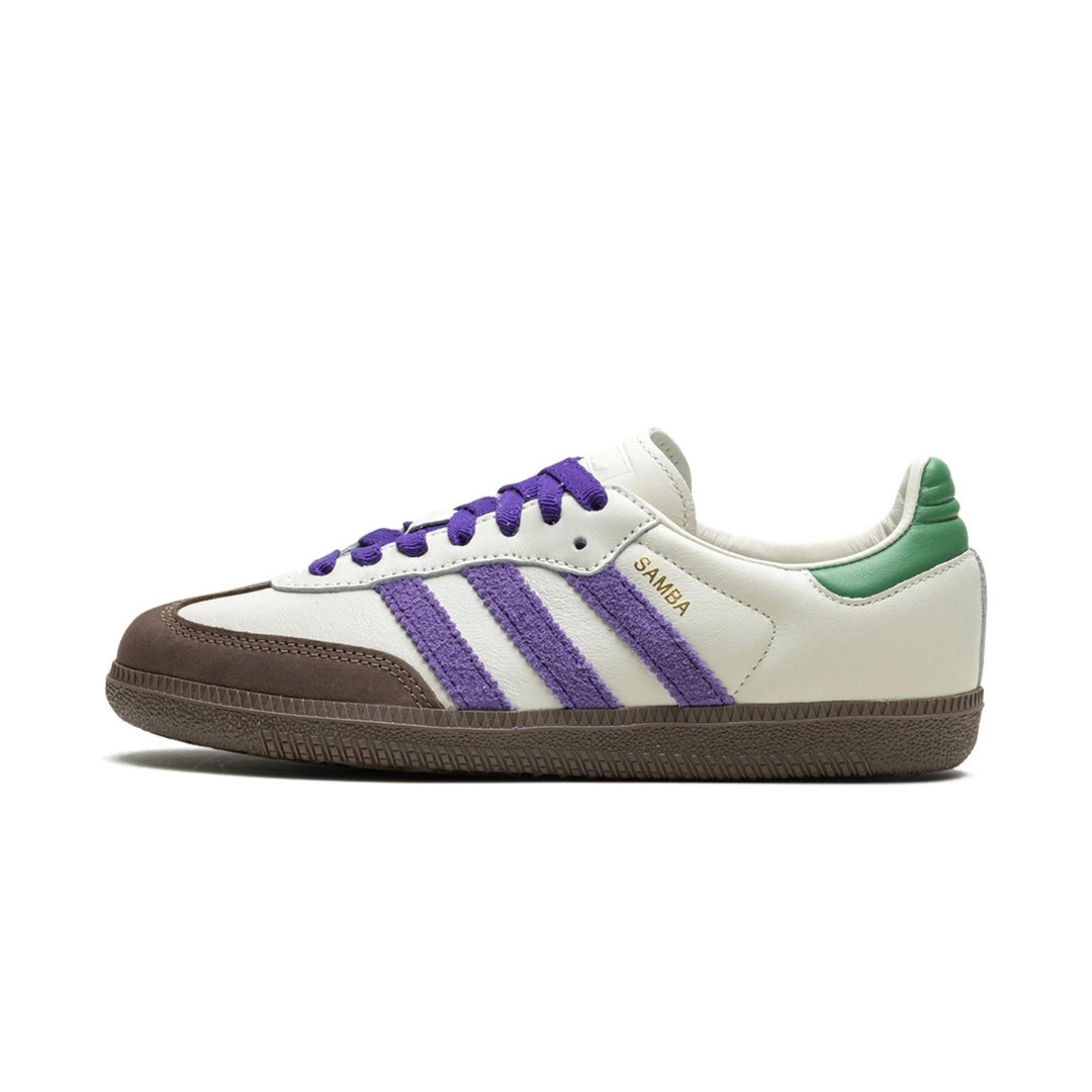 adidas Samba OG Off White Core Purple Green Brown (W) by ADIDAS