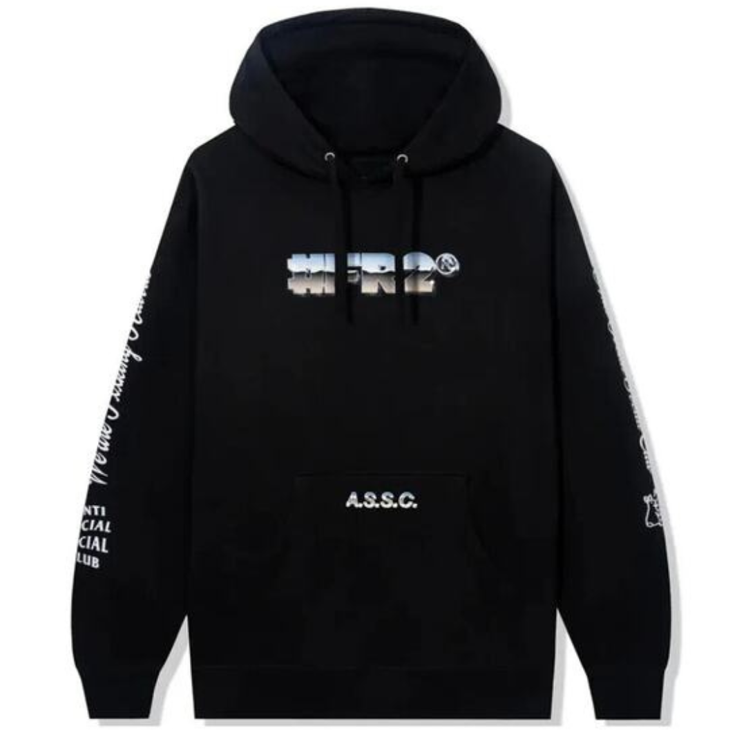 ANTI SOCIAL SOCIAL CLUB FR2 X MAGNETISM HOODIE BLACK by ASSC