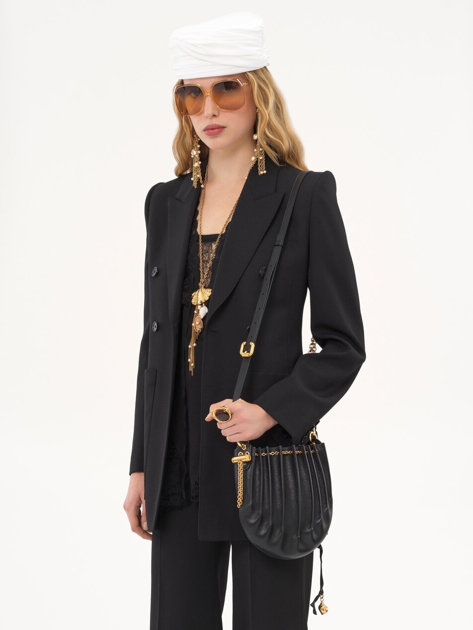 CHLOE Sea Treasures crossbody bag in soft leather Black by CHLOE