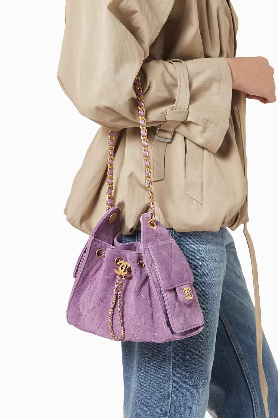 Chanel 25 Mini Handbag – Purple Suede & Calfskin - Zeuskicks