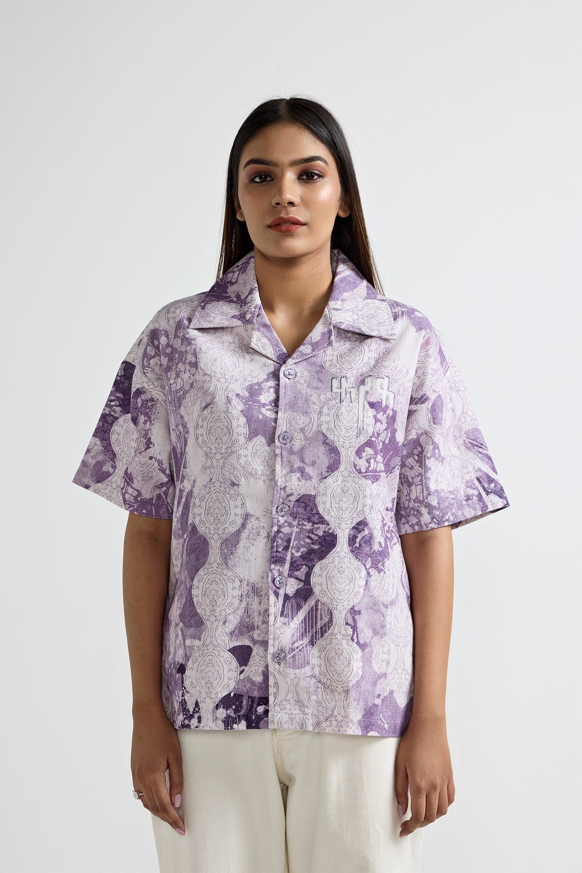 Purple Abstract Shirt by FARAK