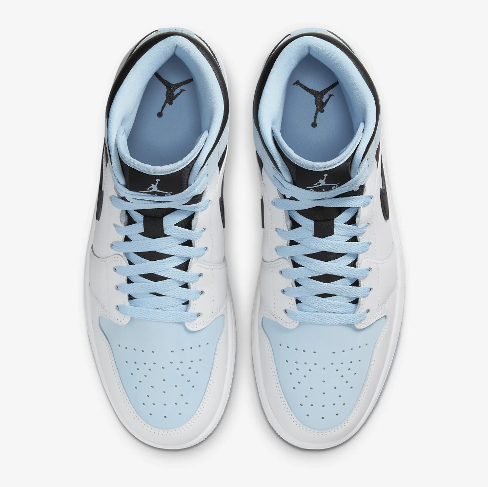 Air Jordan 1 Mid Se White / Ice Blue-Black