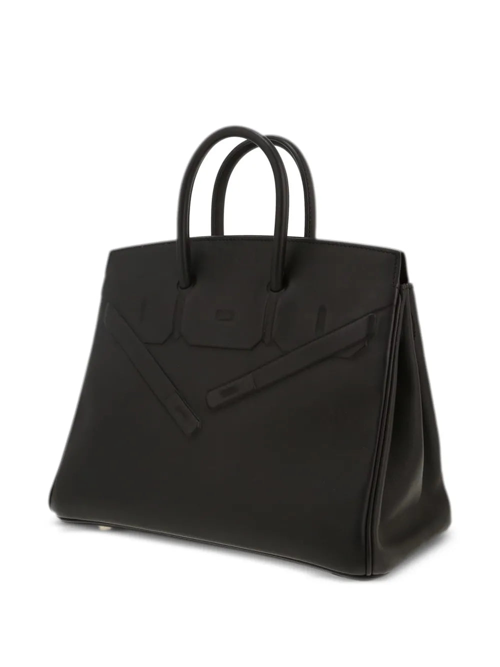 Hermès Birkin Shadow – Black Evercalf with Palladium-Tone Hardware