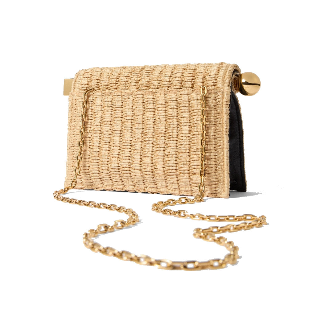 jacquemus The small Rond Carré clutch Natural/Black by jacquemus