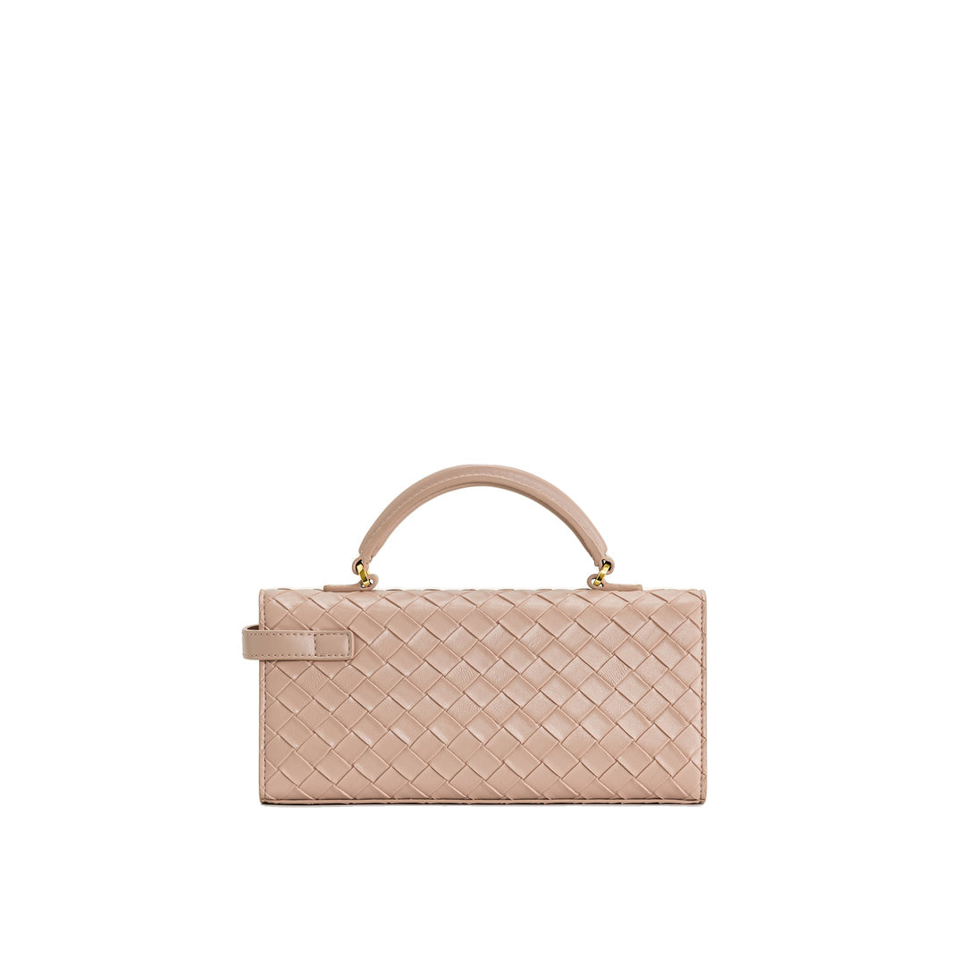 JW PEI Keyla Weave Texture Top Handle Bag - Pink by JW PEI