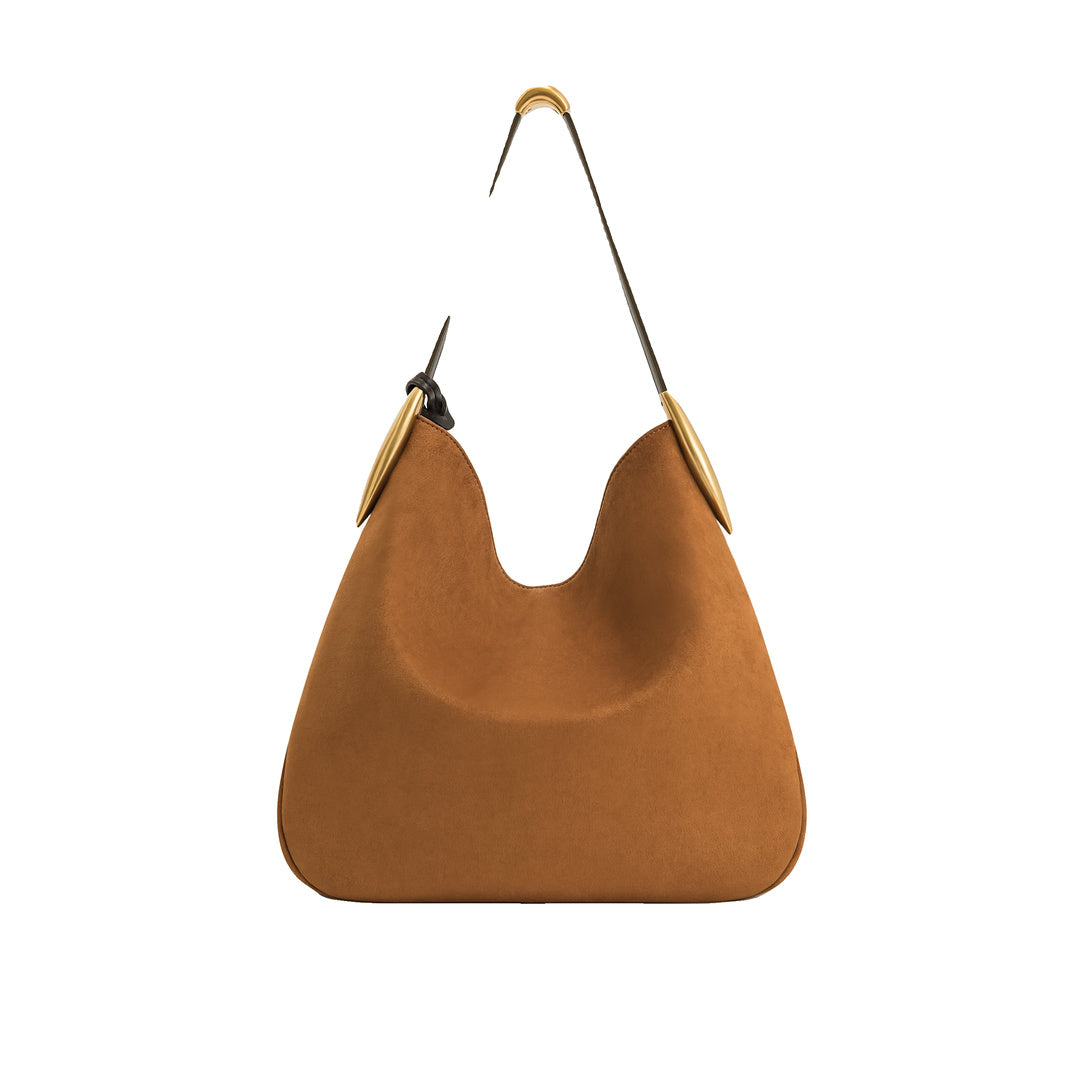JW PEI Nina Metal Charm Hobo Bag - Brown by JW PEI