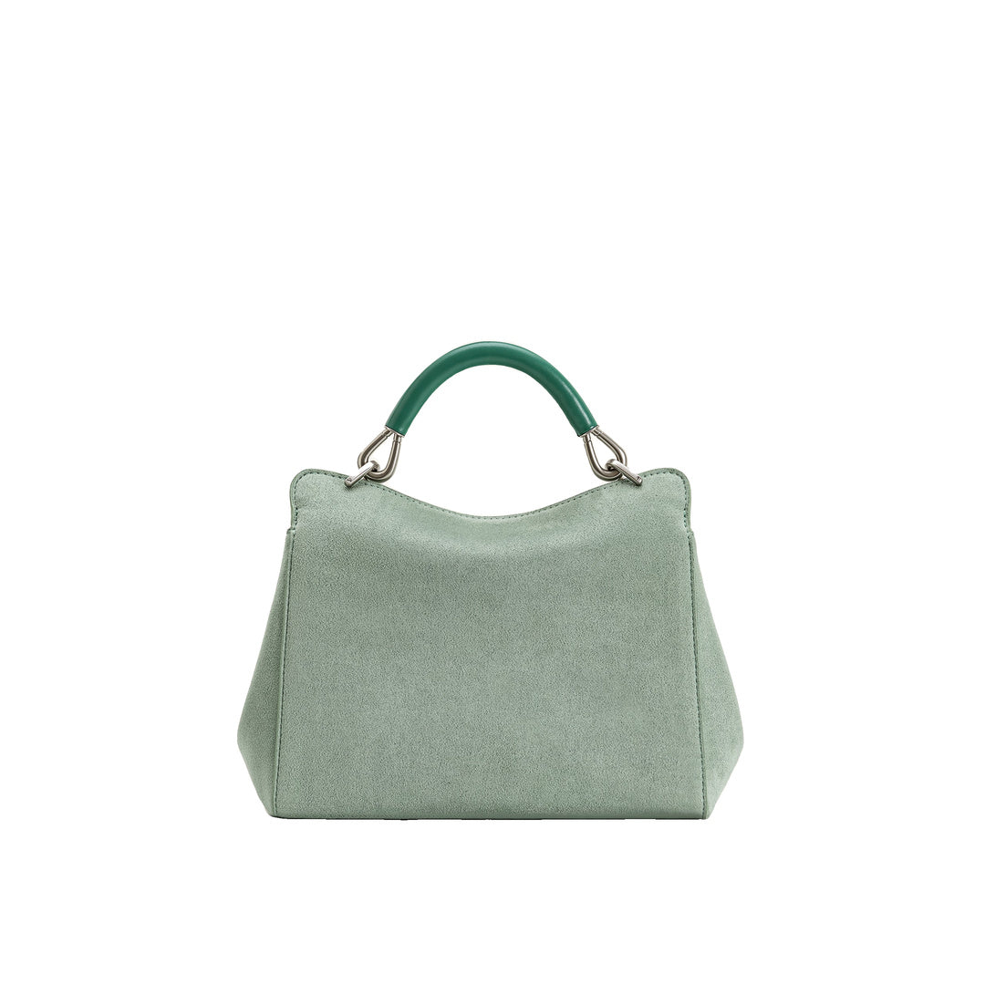 JW PEI Lucia Classic Faux Suede Top Handle Bag - Matcha Green by JW PEI
