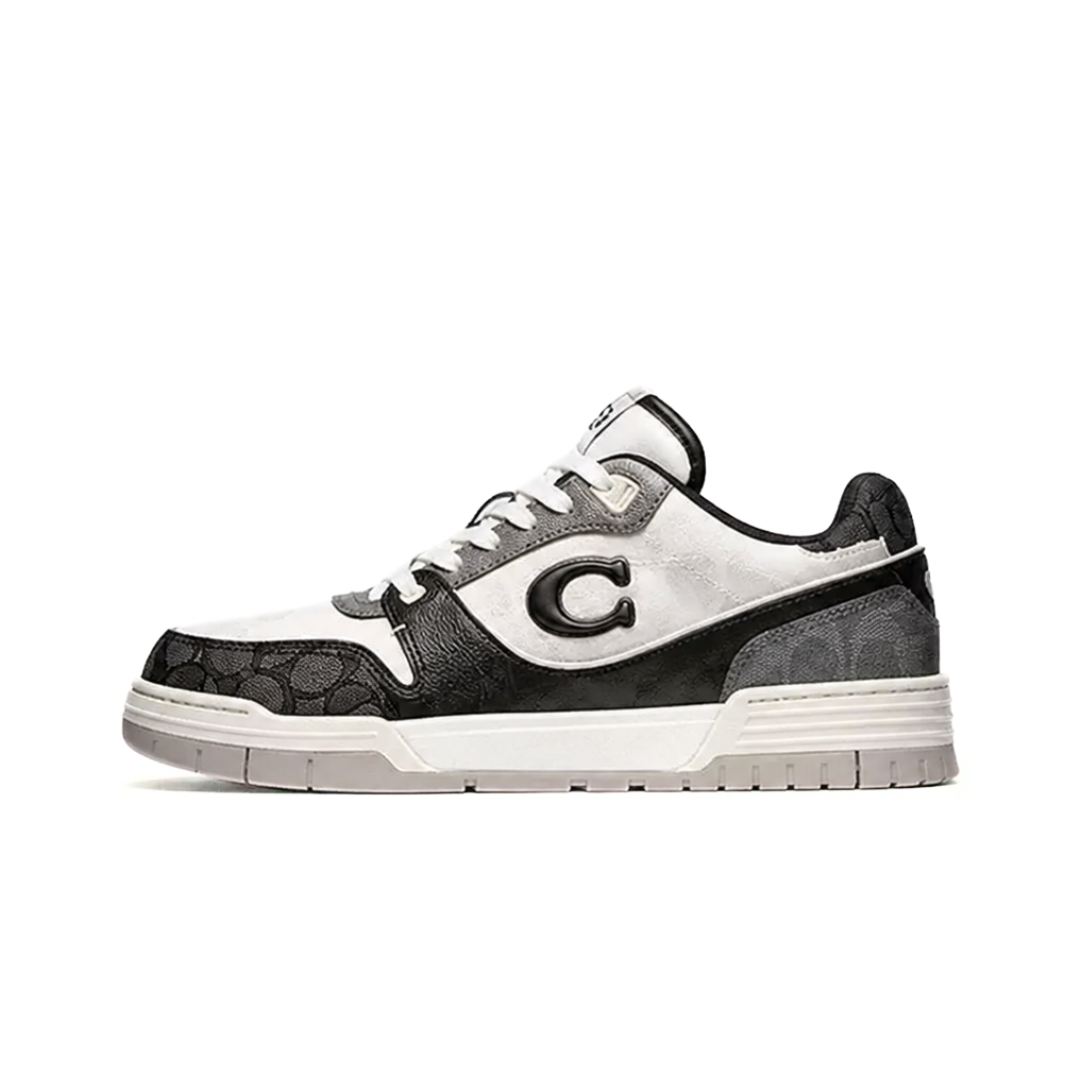 COACH Soho Sneaker In Mixed Signature Black Chalk by COACH SNEAKER
