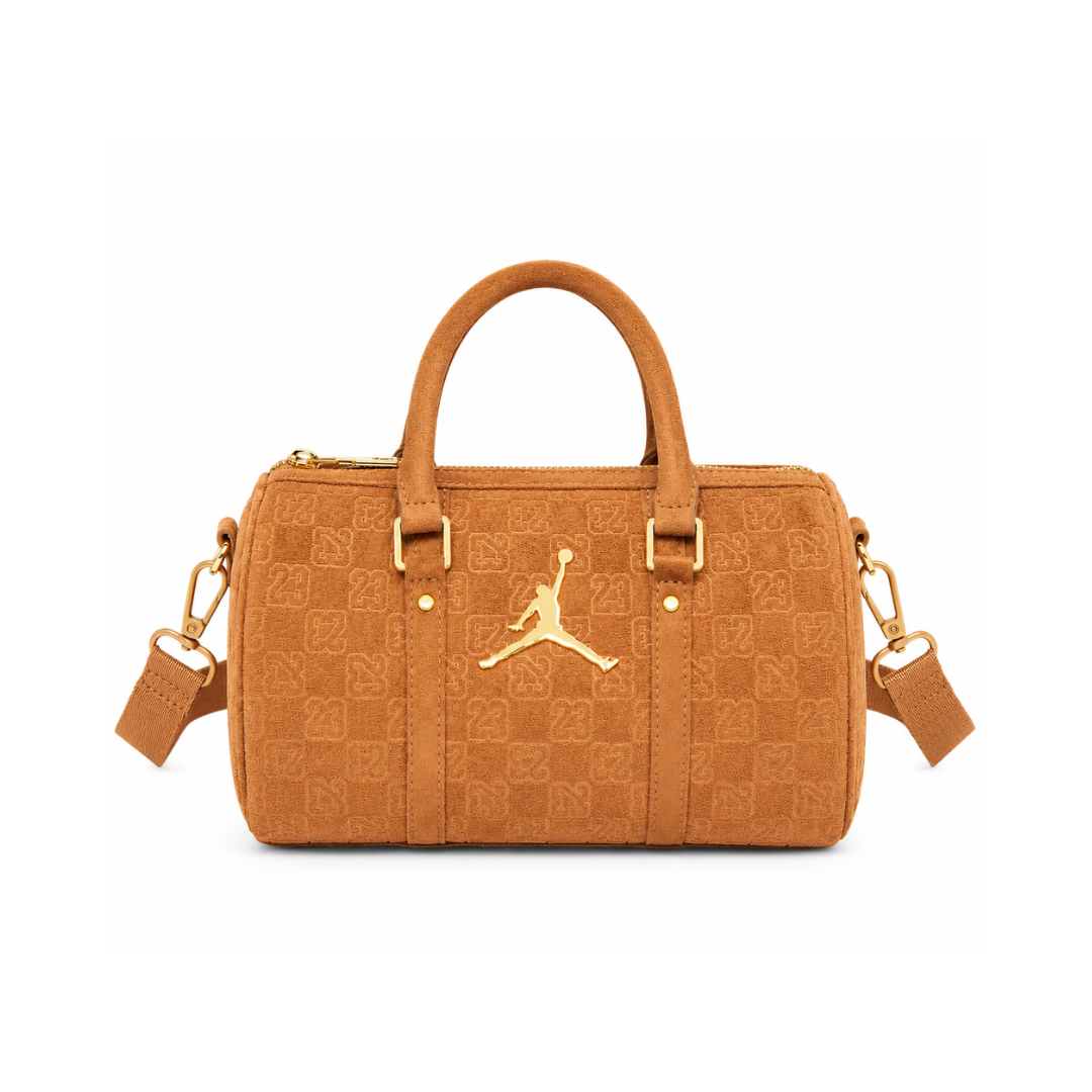 Nike Jordan Suede Monogram Mini Duffel (3L) Cognac by JORDAN BAGS