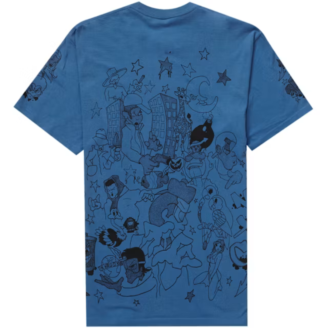 SUPREME DOWNTOWN TEE FADED BLUE by SUPREME