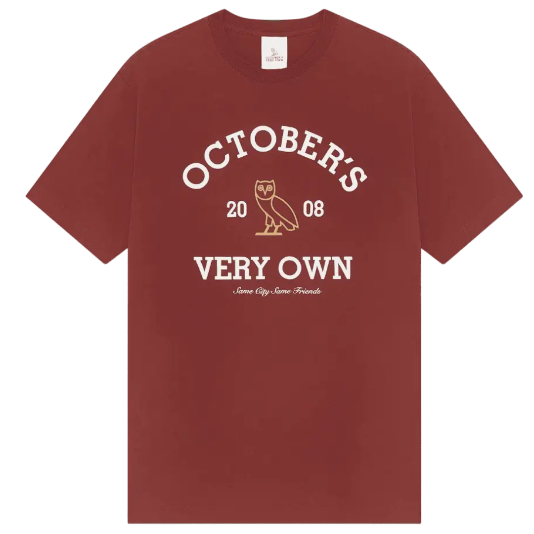 OVO COLLEGIATE TEE Burgandy by OVO