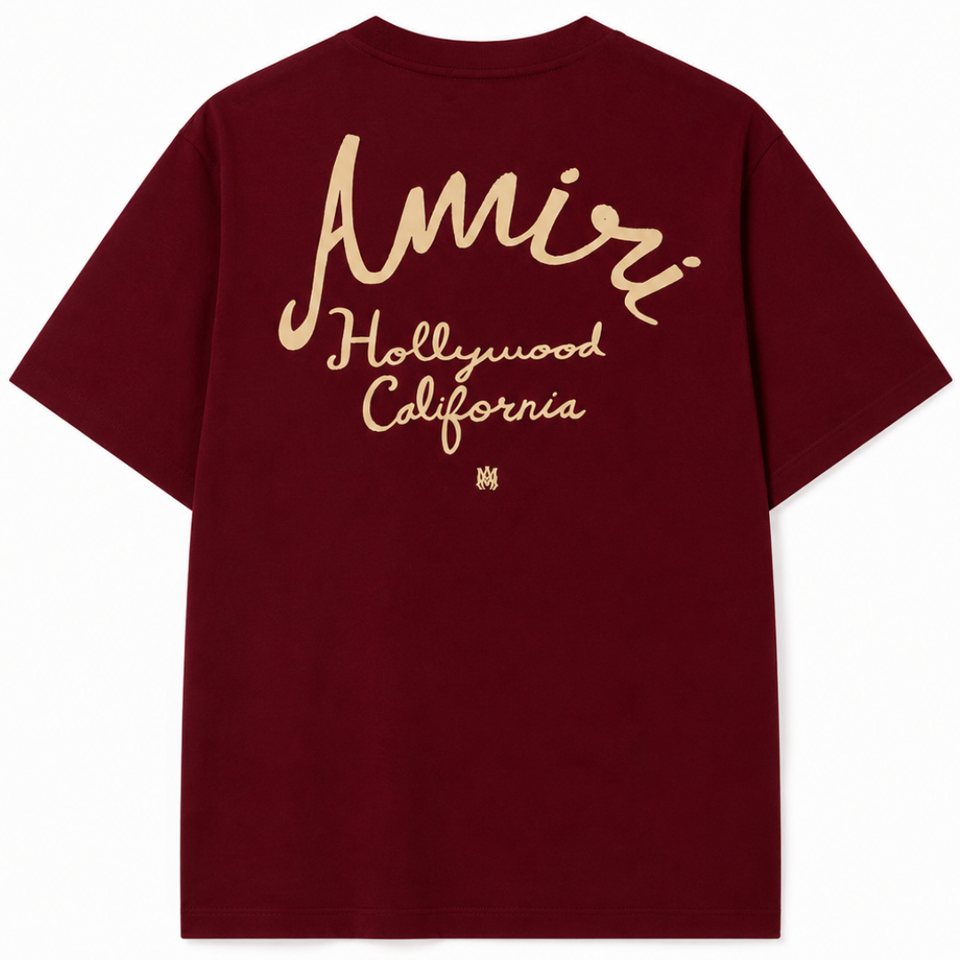 AMIRI HOLLYWOOD TEE BURGUNDY by AMIRI Apparel