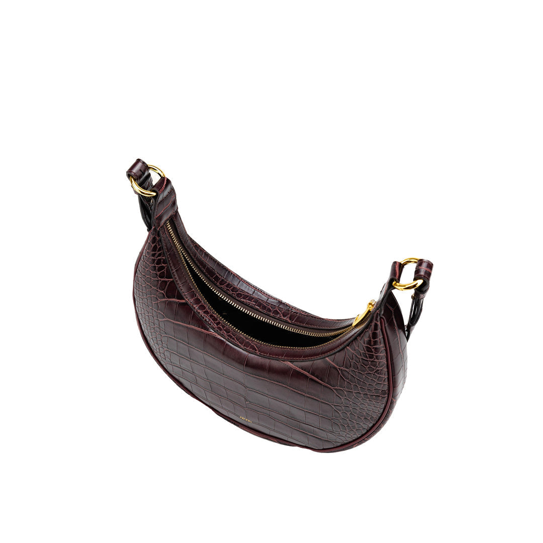 JW PEI Carly Saddle Bag - Brown Croc by JW PEI