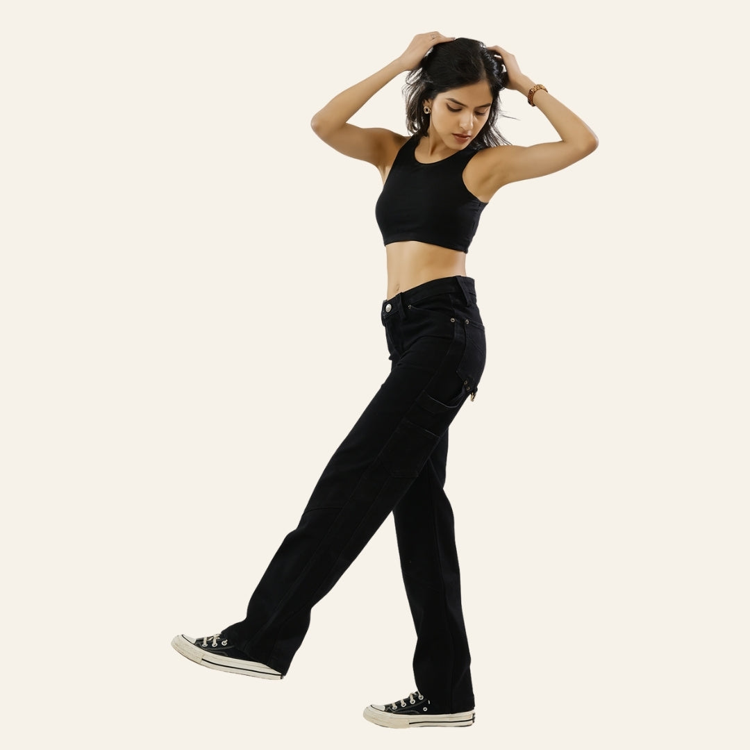 Women's Black Jeans - Gold Rush by Old Gene