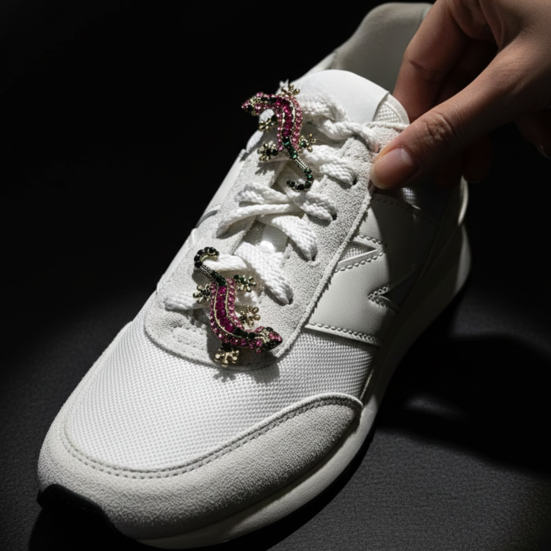 Gecko Jewel Sneaker Charm | Premium Shoe Charm for Nike, Jordan & Adidas By KNOTTY by KNOTTY