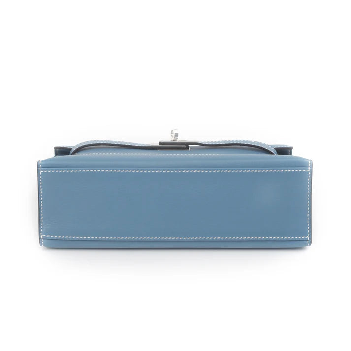 Hermès Swift Kelly Pochette Clutch – Blue Jean