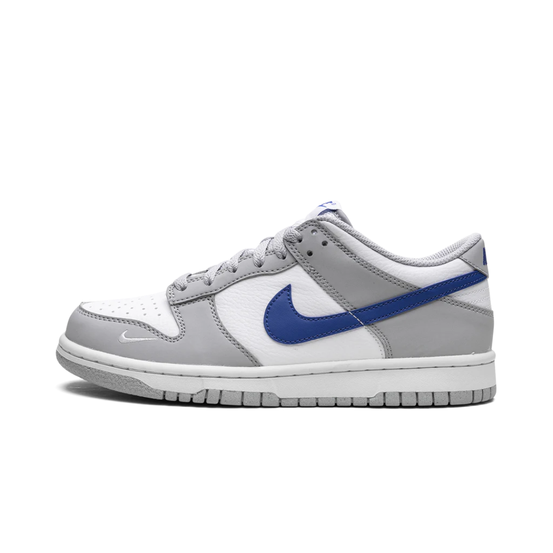 Nike Dunk Low Mini Swoosh Wolf Grey Game Royal (GS) by Nike Dunk