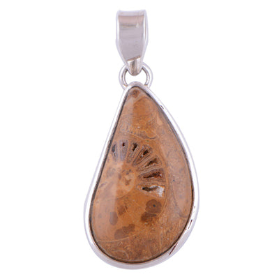 ammonite 925 Sterling Silver Pendant - R100229-3