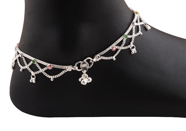 925 STERLING SILVER PLAIN ANKLET - R7600018-36