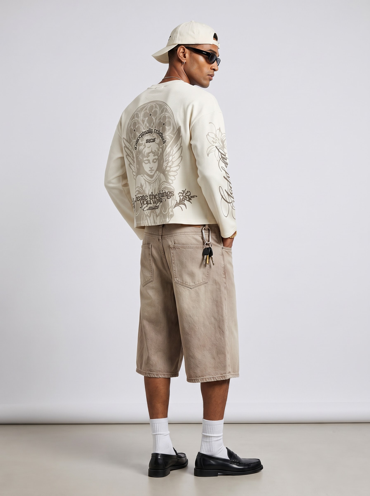 Godspeed Waffle tee - Antique white by RECNSTRCT