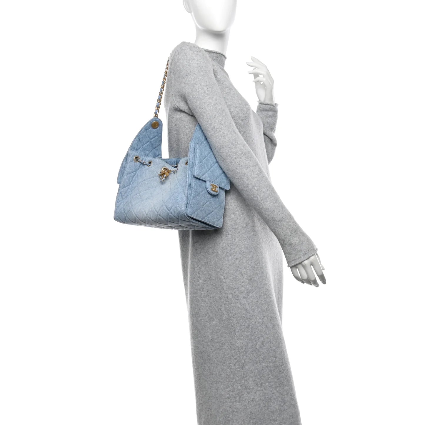 Chanel Small 25 Handbag – Washed Denim Quilted (Blue)