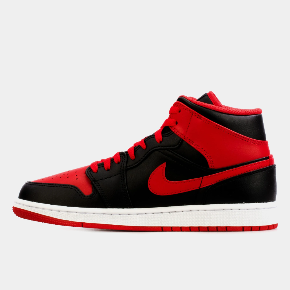Air Jordan 1 Mid Alternate Bred Black/Fire Red
