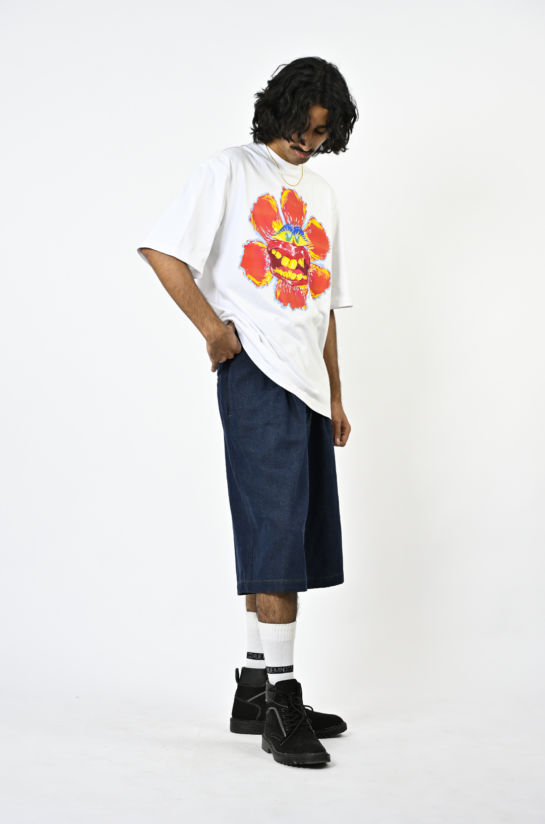 Bright orange expressions t-shirt by HUEMN