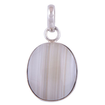 Striped Onyx 925 Sterling Silver Pendant - main product photo (R100016-6)