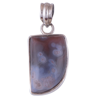 Polka Dot Agate 925 Sterling Silver Pendant - R100246-17