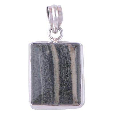 Striped Onyx 925 Sterling Silver Pendant - R100250-23