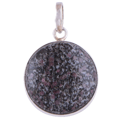 Black Chert 925 Sterling Silver Pendant - R100325-51