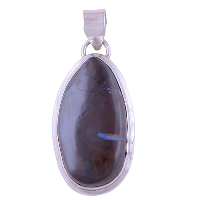 Boulder Opal 925 Sterling Silver Pendant - R100414-4