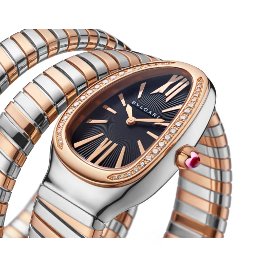 Serpenti Tubogas Rose Gold Diamond Black Spiral