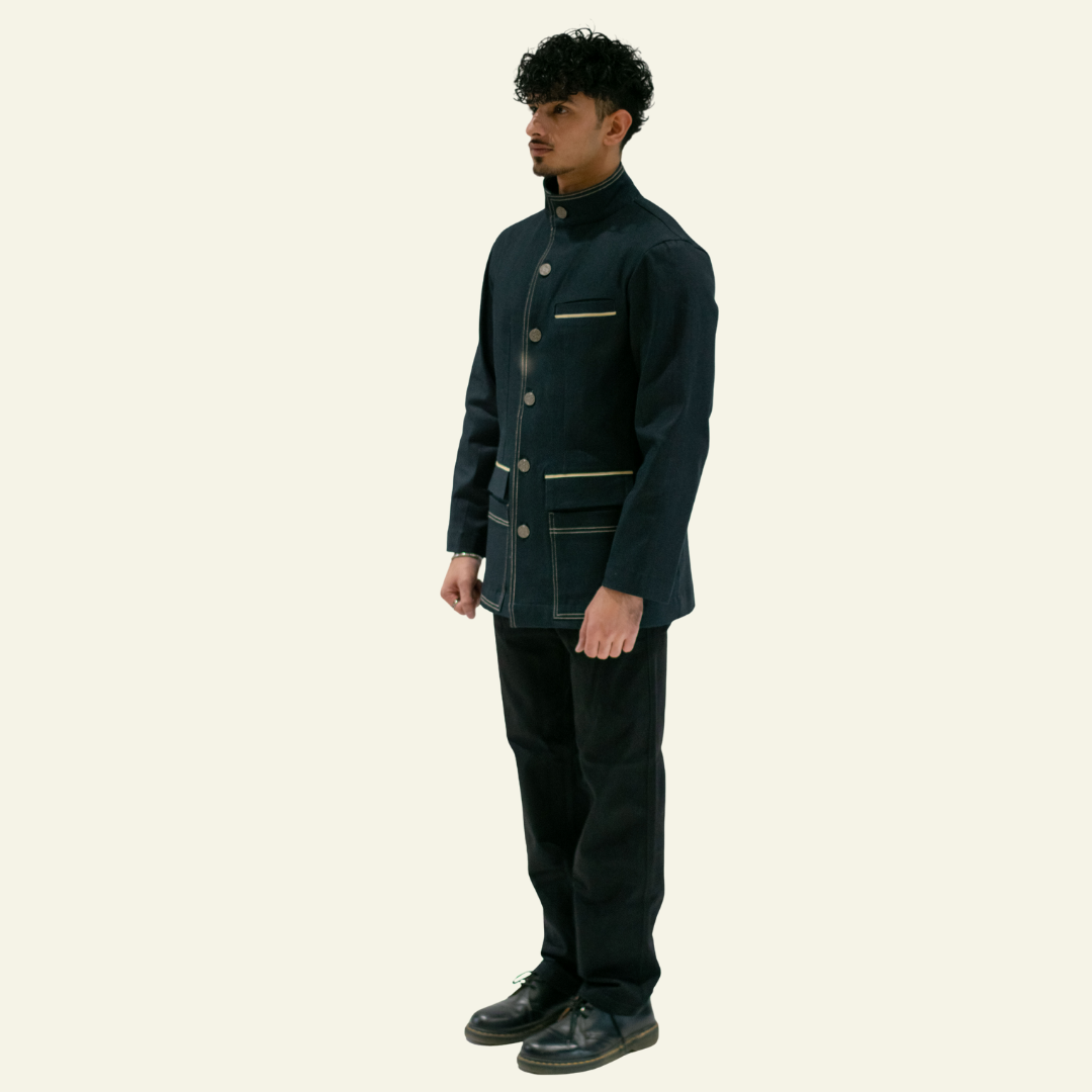 Men’s Dark Selvedge Blazer - Youth Rebellion by Old Gene