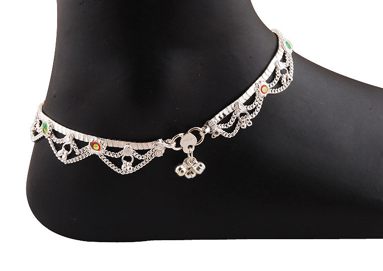 925 STERLING SILVER PLAIN ANKLET - R7600022-20