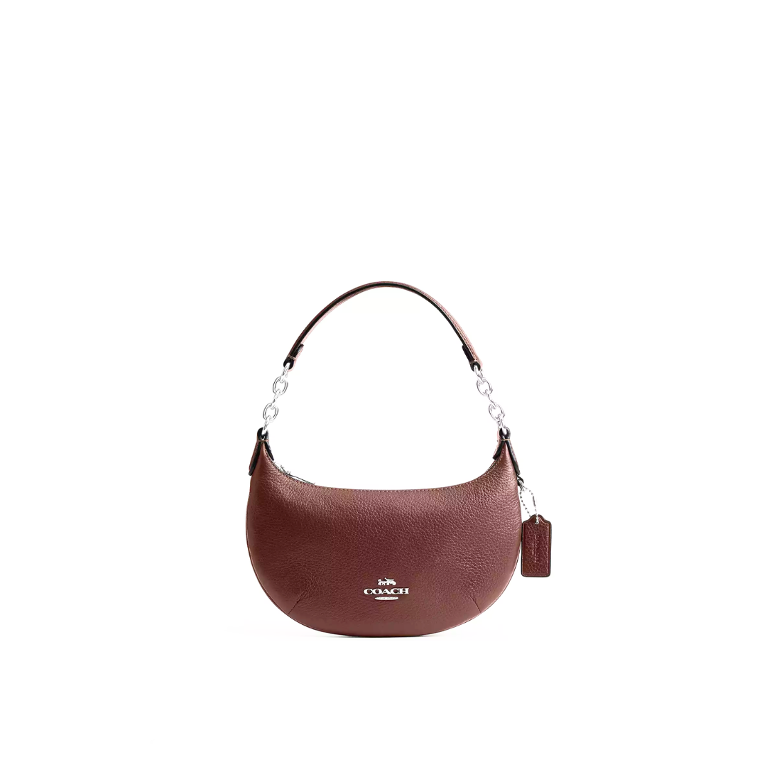 COACH Mini Payton Bag pebbled leather Silver Maple by COACH