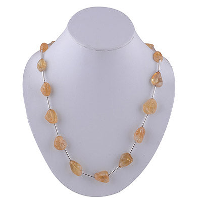 925 Sterling Silver Golden Rutile Necklace - R6800000-58