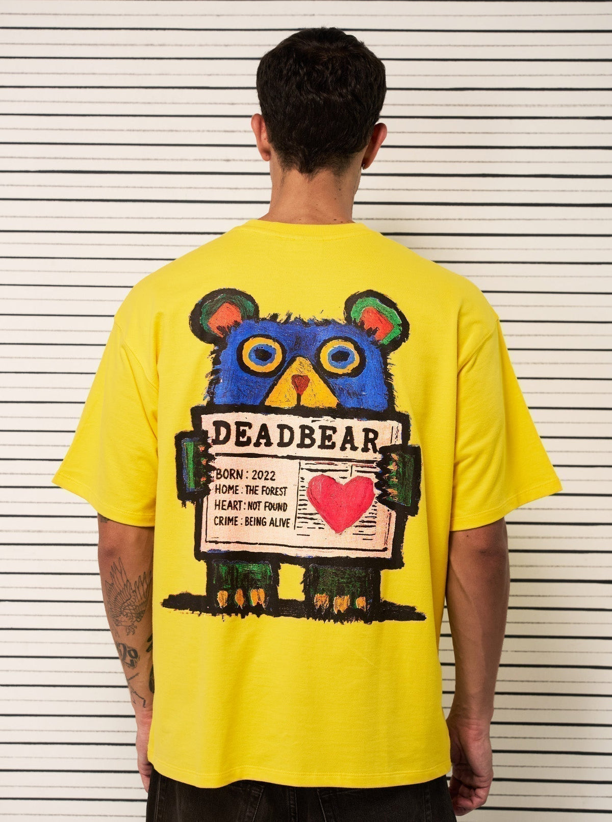 Mugshot Tee Yellow by DEADBEAR