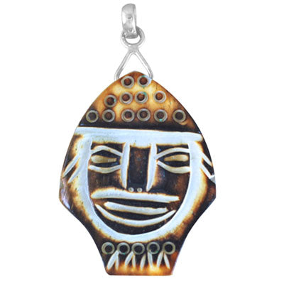 Bone Face 925 Sterling Silver Pendant - R100527-5